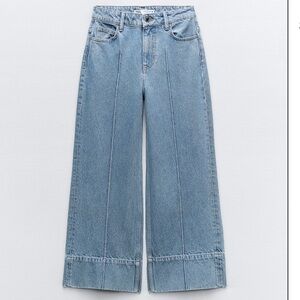Zara crop wide leg jeans